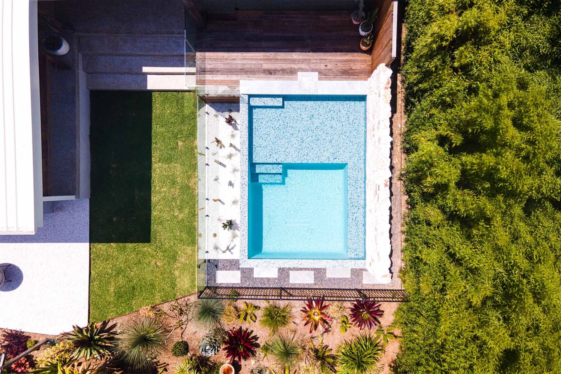 Project Discovery (Shoalhaven Heads, South Coast, NSW) - aerial view of pool area