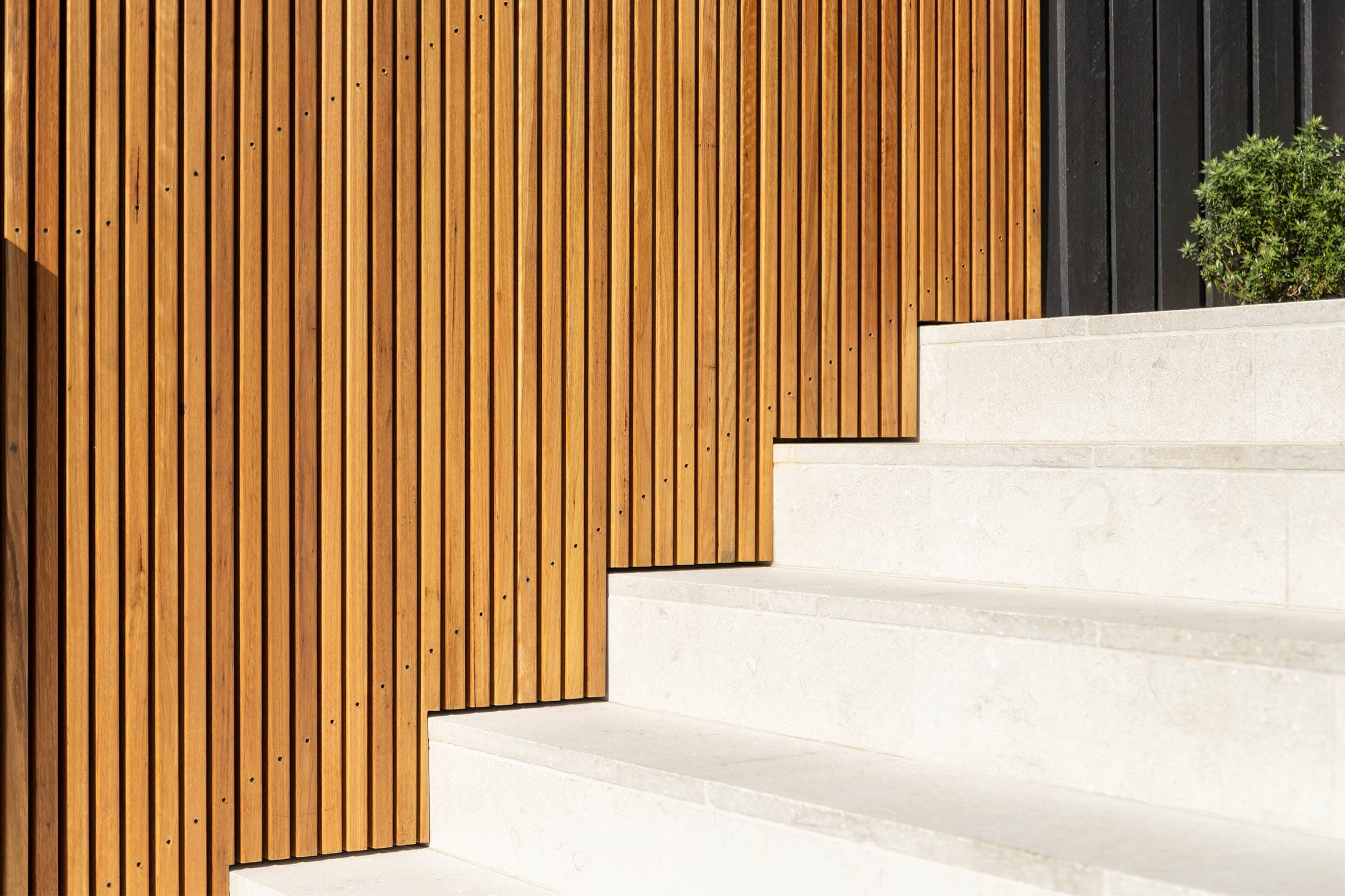 Project Gipps (Kiama, South Coast, NSW) - outside steps and wooden fence