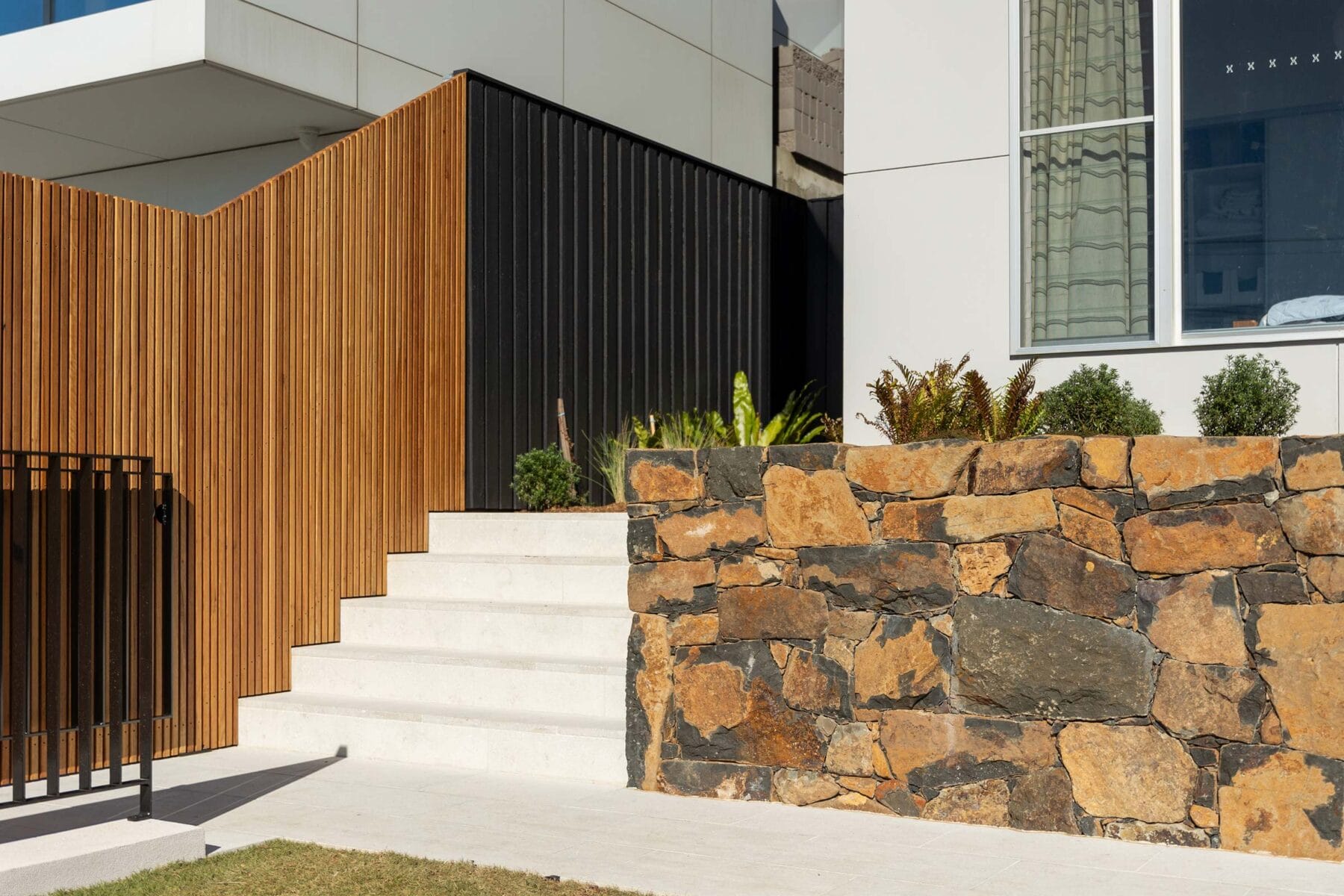 Project Gipps (Kiama, South Coast, NSW) - outside front steps and stone work