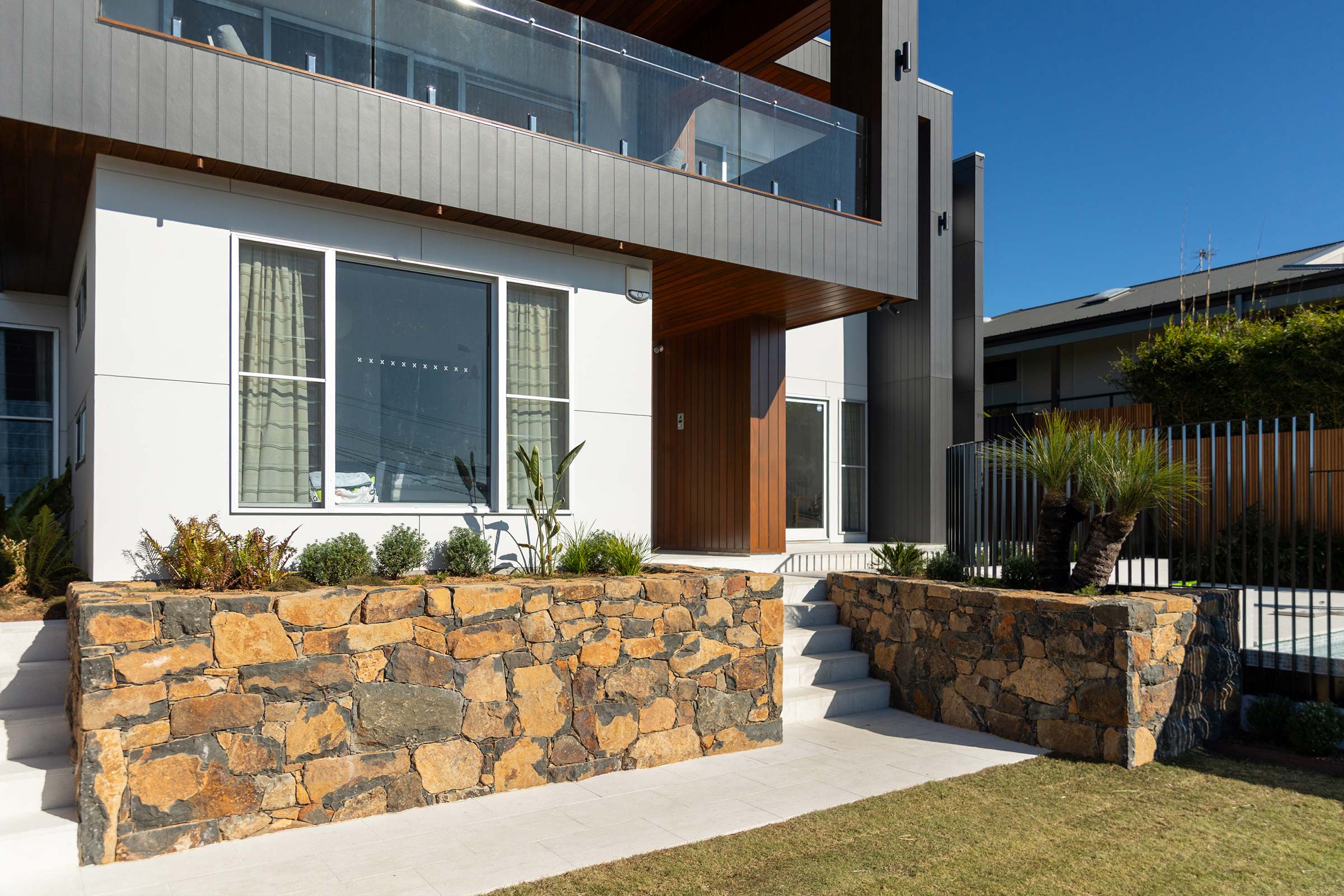 Project Gipps (Kiama, South Coast, NSW) - outside front steps and stone work