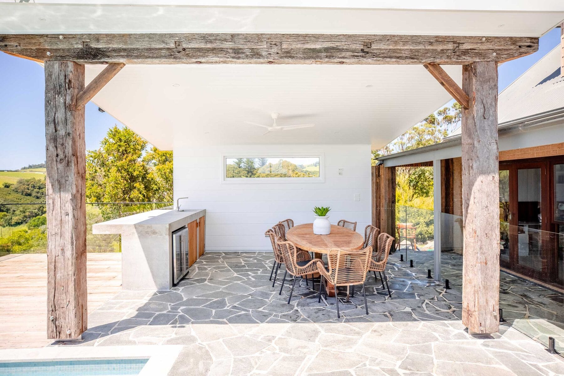 Project Jerrara (Jerrara, South Coast, NSW) - outdoor BBQ/dining area