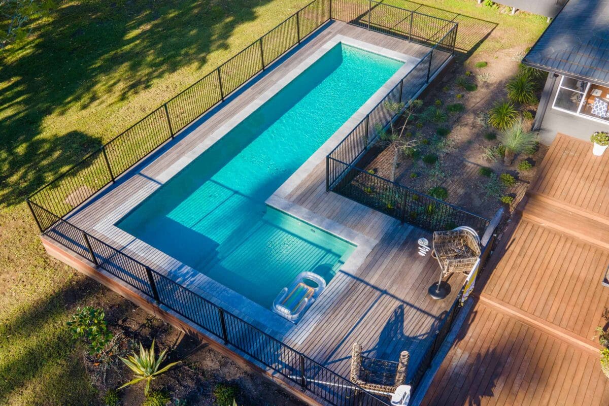 Project Kangaroo (Berry, South Coast, NSW) - arial view of pool area